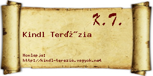 Kindl Terézia névjegykártya